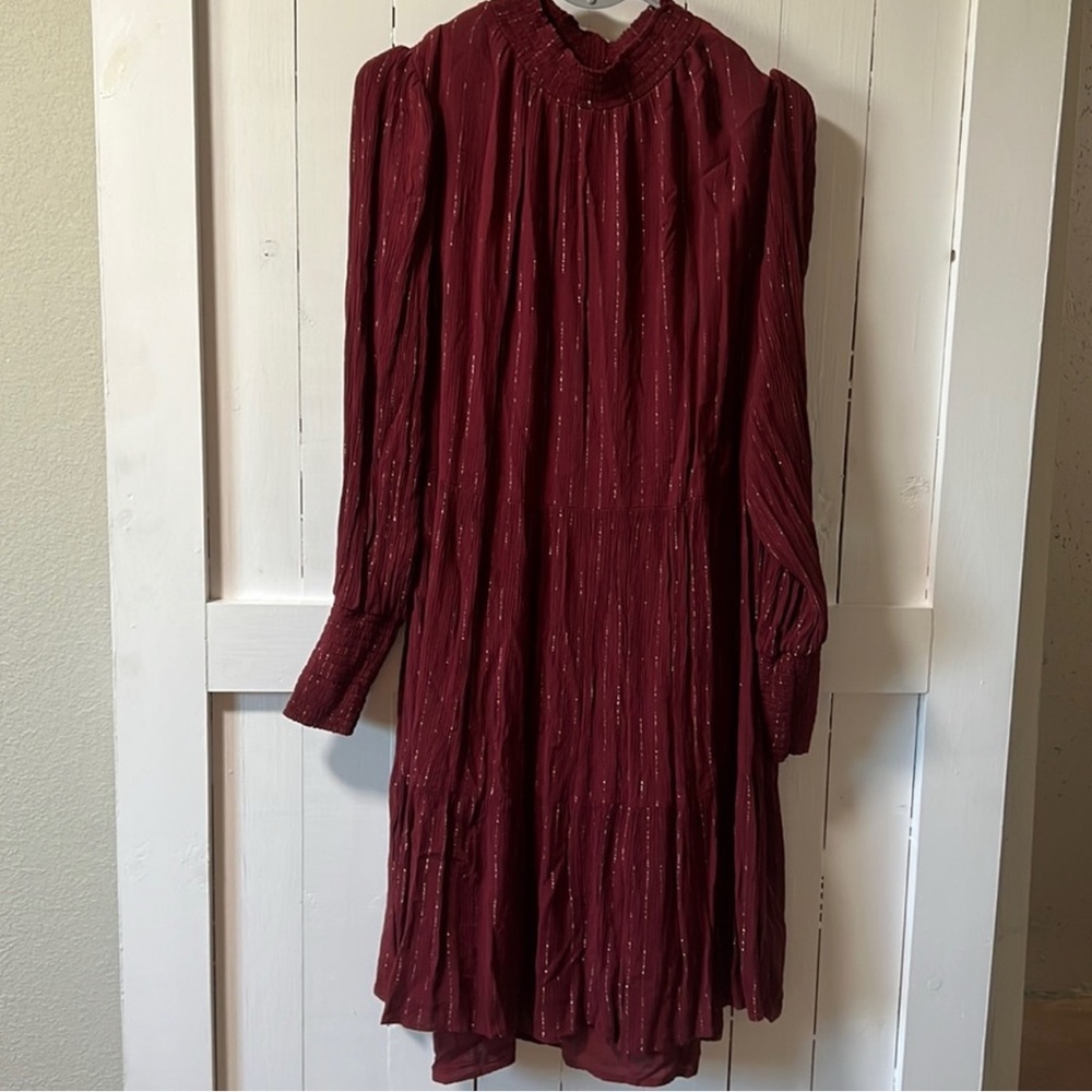 Elegant Burgundy Dress